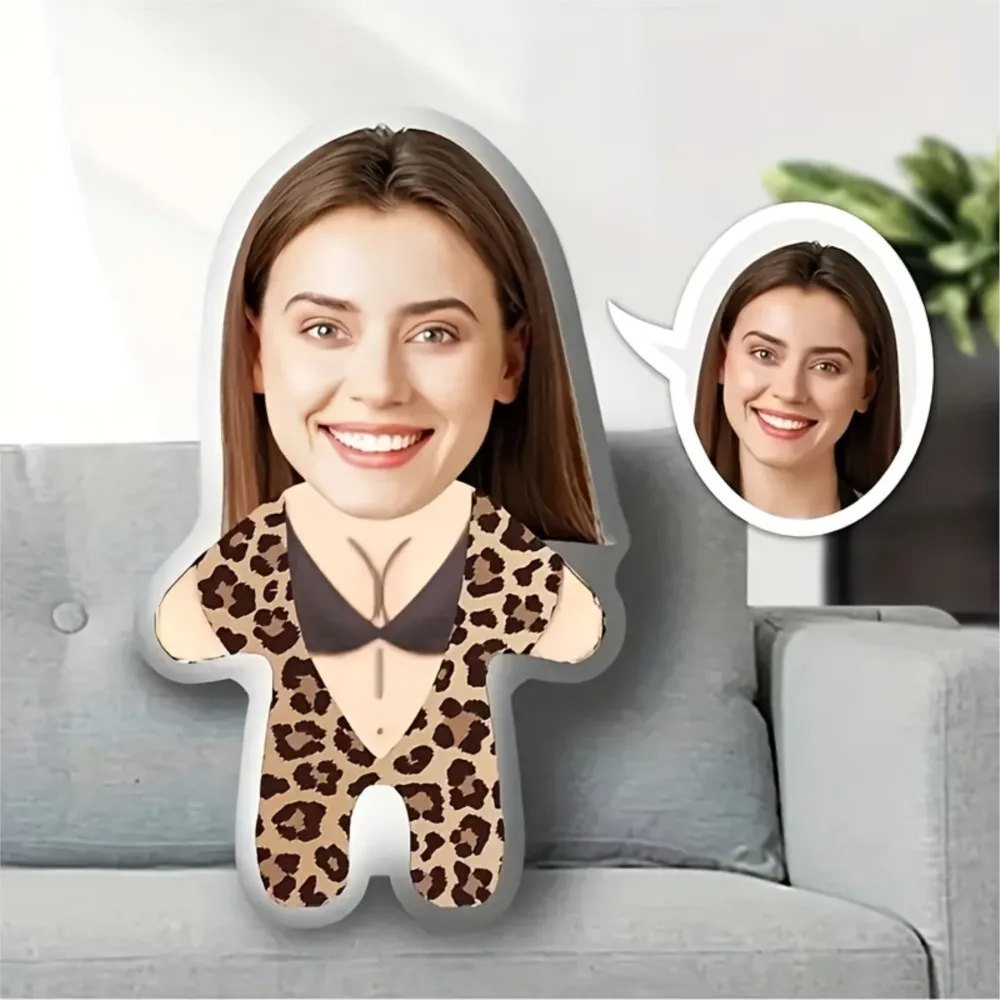 1Pc Custom Photo Fun Cute Throw Pillow -Personalized Design with Your Image, Soft Plush Fabric,Double-Sided Print, Birthday Gift
