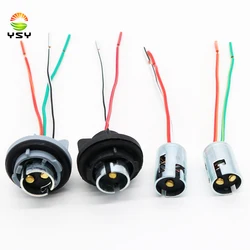 YSY-enchufe de bombilla BAY15D P21/5W, soporte de lámpara 1157 BA15S P21W, adaptador de Base, Conector de enchufe para luces de freno, accesorios de coche, 1 ud.