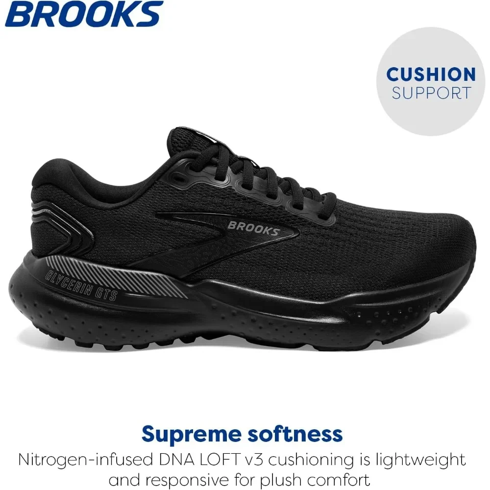 

Brooks Men's Glycerin 21 Supportive Running Shoes Casual Sneakers Mesh Breathable Low-top Wear-resistant Jogging Shoes