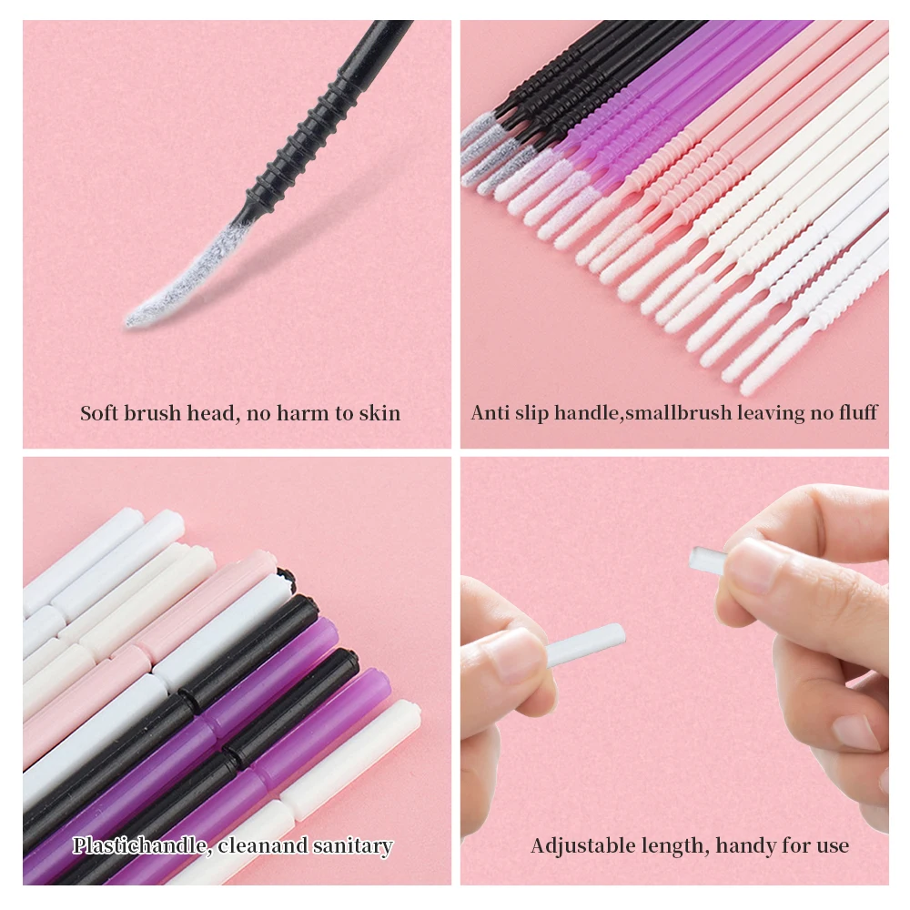 Microbrush Wimper Make-up Borstel Accessoires voor wimperverlenging Lash Supplies Microbrush voor wimpers Wegwerpwimperborstels