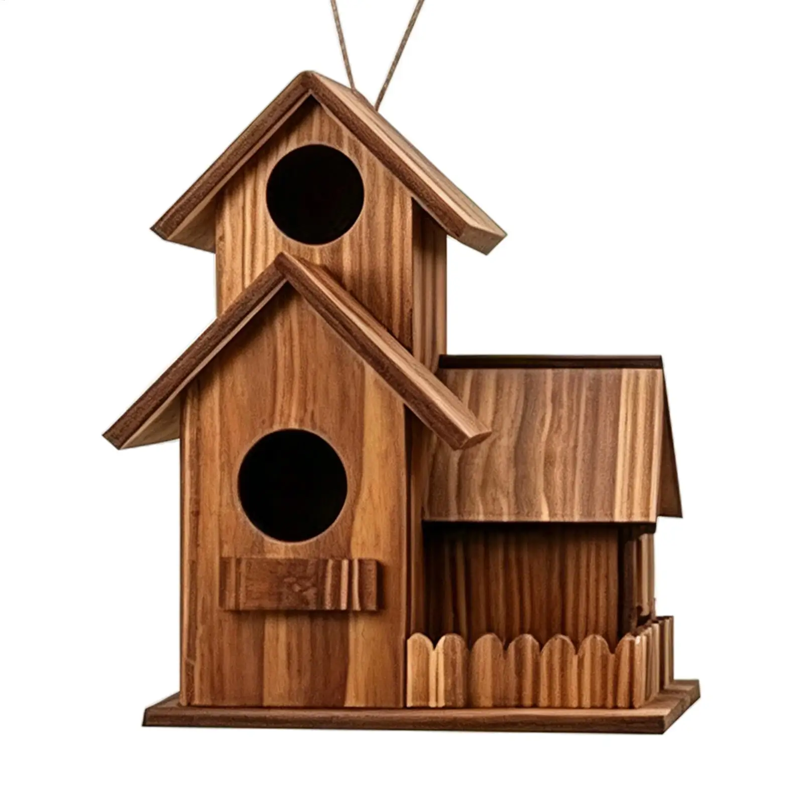 Kreatives 3-Kammer-Vogelhaus aus Holz, Brutkasten, wetterbeständig, verdicktes Vogelhaus, Garten- und Hinterhofdekoration