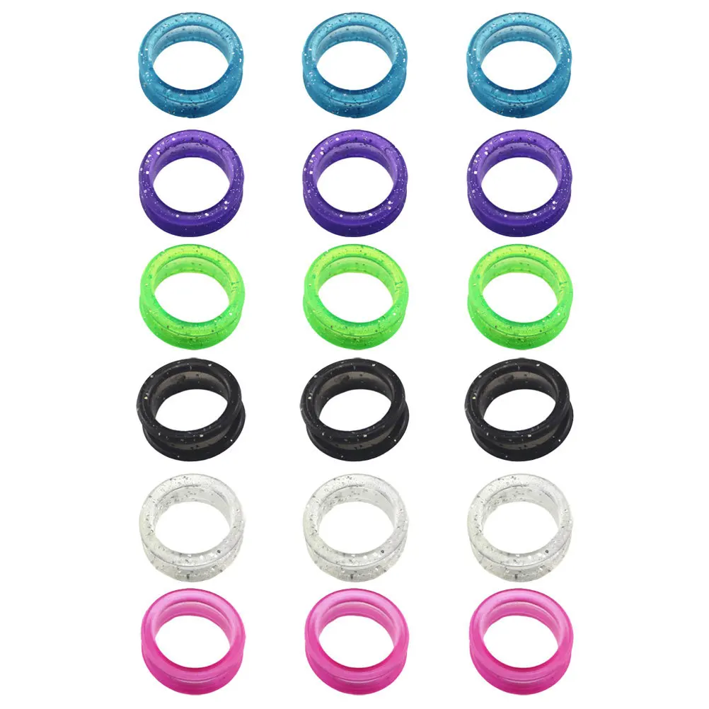

18Pcs Silicone Scissor Finger Rings Non Slip Comfortable Grip Salon Hairdressing Accessories Grooming Scissors Inserts
