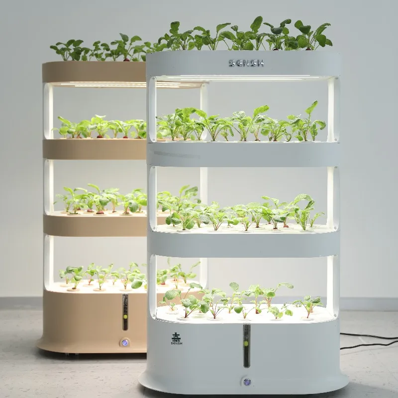 Agricultural Hydroponic System for Home Use Vertical Hydroponic Tower Mini Greenhouse Garden for Leafy Vegetables and Spice