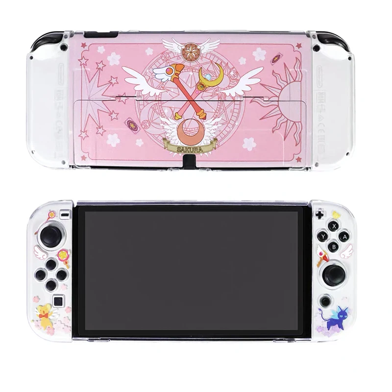حافظة واقية من الرسوم المتحركة كاواي لنينتندو سويتش OLED غطاء قابل للإرساء سبليت تصميم هارد شل لنينتندو سويتش OLED حافظة