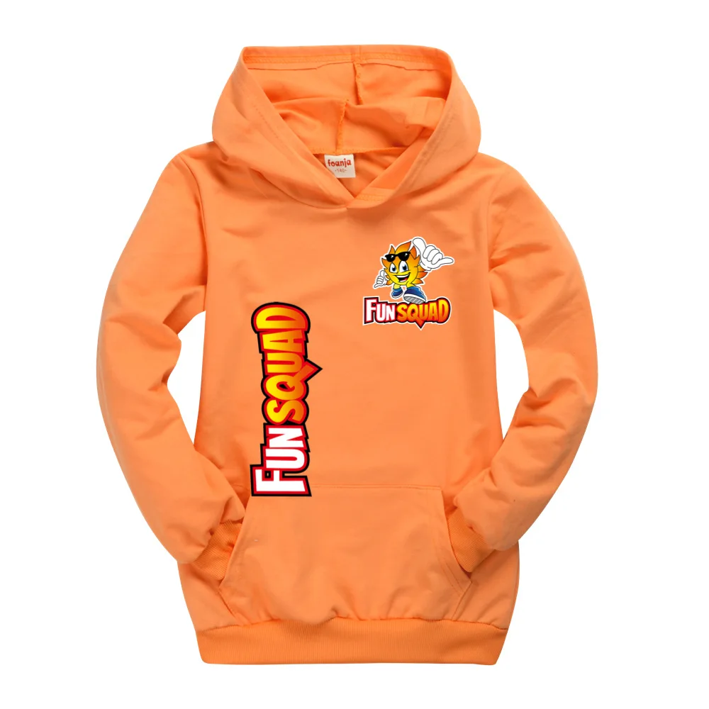 New Spring Autumn Boys Top Long Sleeve Outerwear Children Girls Clothing Print Cartoon Fun Squad Gaming Fashion Kids Sweatshirt