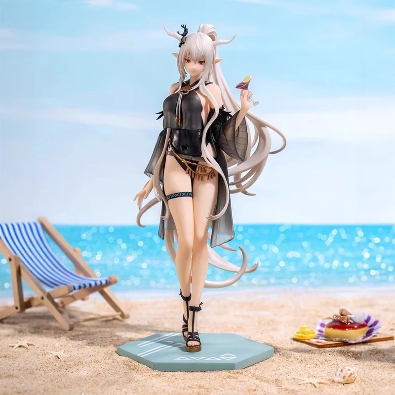 Myethos Arknights Angelina Shining Texas Summer Swimsuit Anime Figure Pvc Statue Desktop Decor Gift Computer Case Ornament