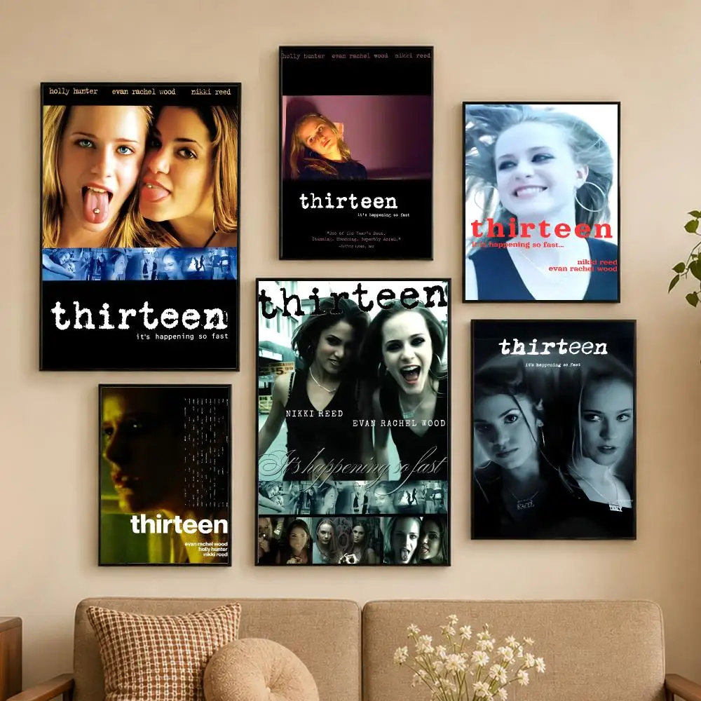 Movie T-Thirteen Poster Self-adhesive Waterproof Paper Stickers For Wall Decoration In Bedrooms And Bar Rooms