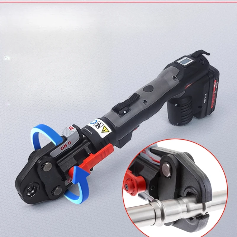 Clamp pliers water, gas, crimping stainless steel, electro-hydraulic pipe machine