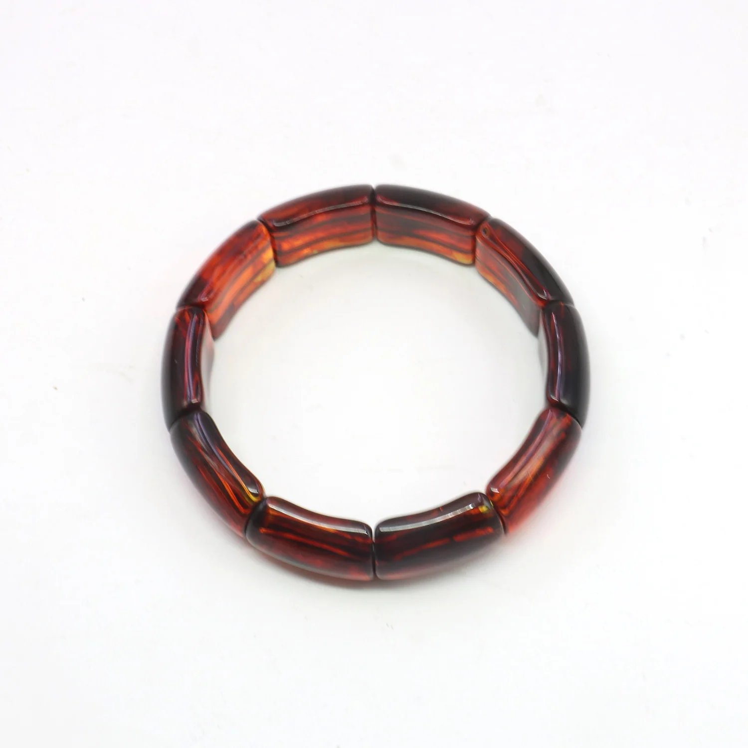 16X25mm Resin Bracelet Blood Red Elasticity Accessories Fashion Jewelry Making Design Gifts for Women Girlfriend Hand Wear