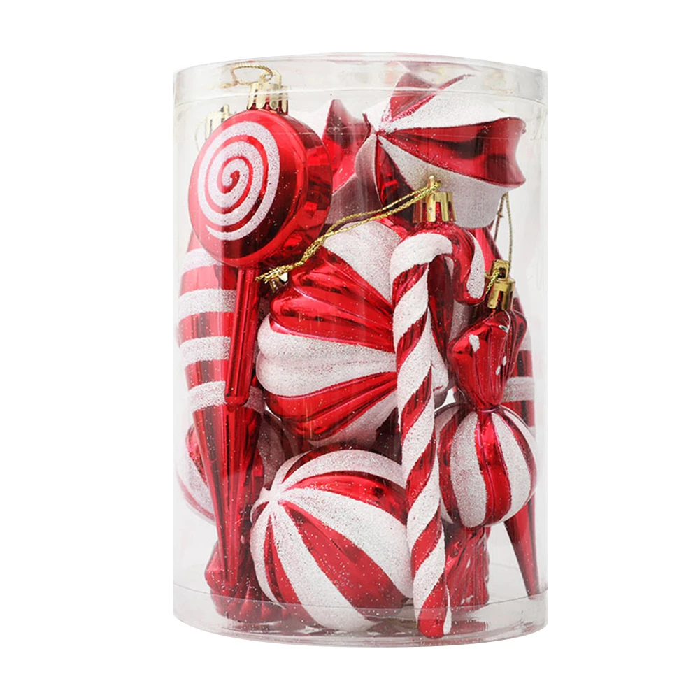 Holiday Cheer As Shown Christmas Ball Ornaments Candy Cane Christmas Decor Christmas Pendant Enchanting Display