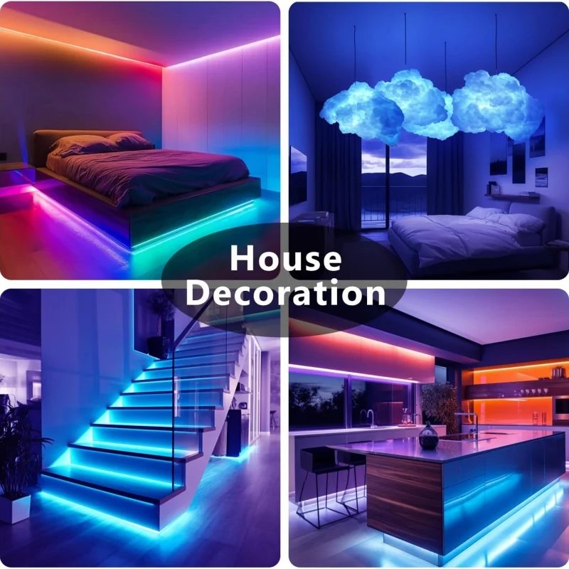 USB Led Strip Light  APP Control Color Changing 2835 RGB Led Lights  Flexible Lamp Tape for Room Bedroom Kitchen Garden 1-20m