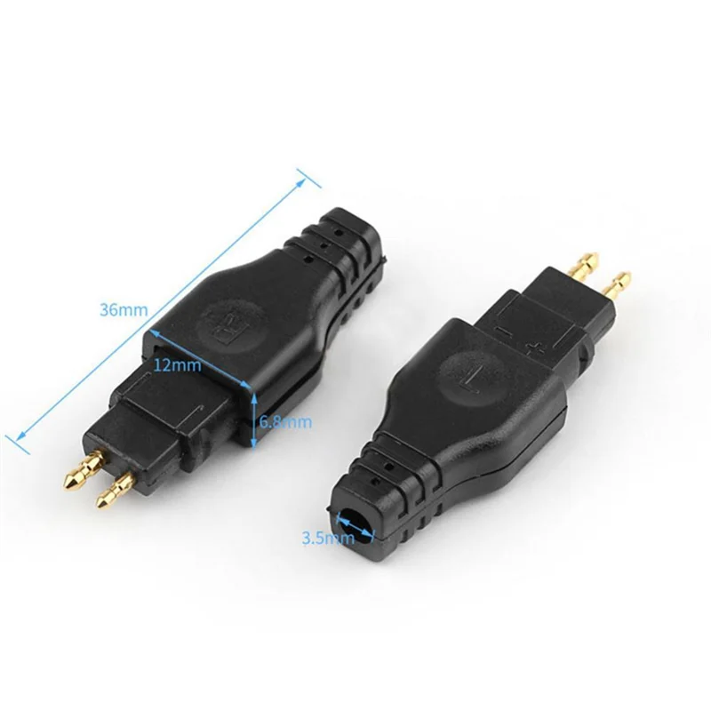 Connecteur de prise jack pour mini écouteurs, audio, sauna, noir, 2 pièces, pour Sennheiser HD650 HDfemelle HD580 HD25