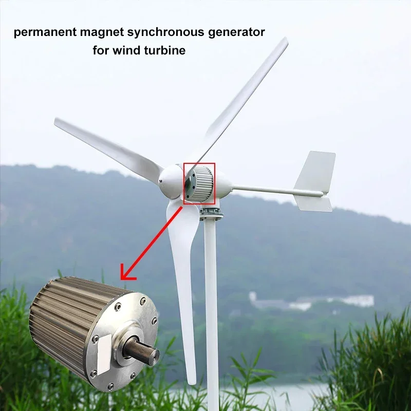 Wind turbine using rare earth permanent magnet three-phase alternator magnetic power generator 20kw generator