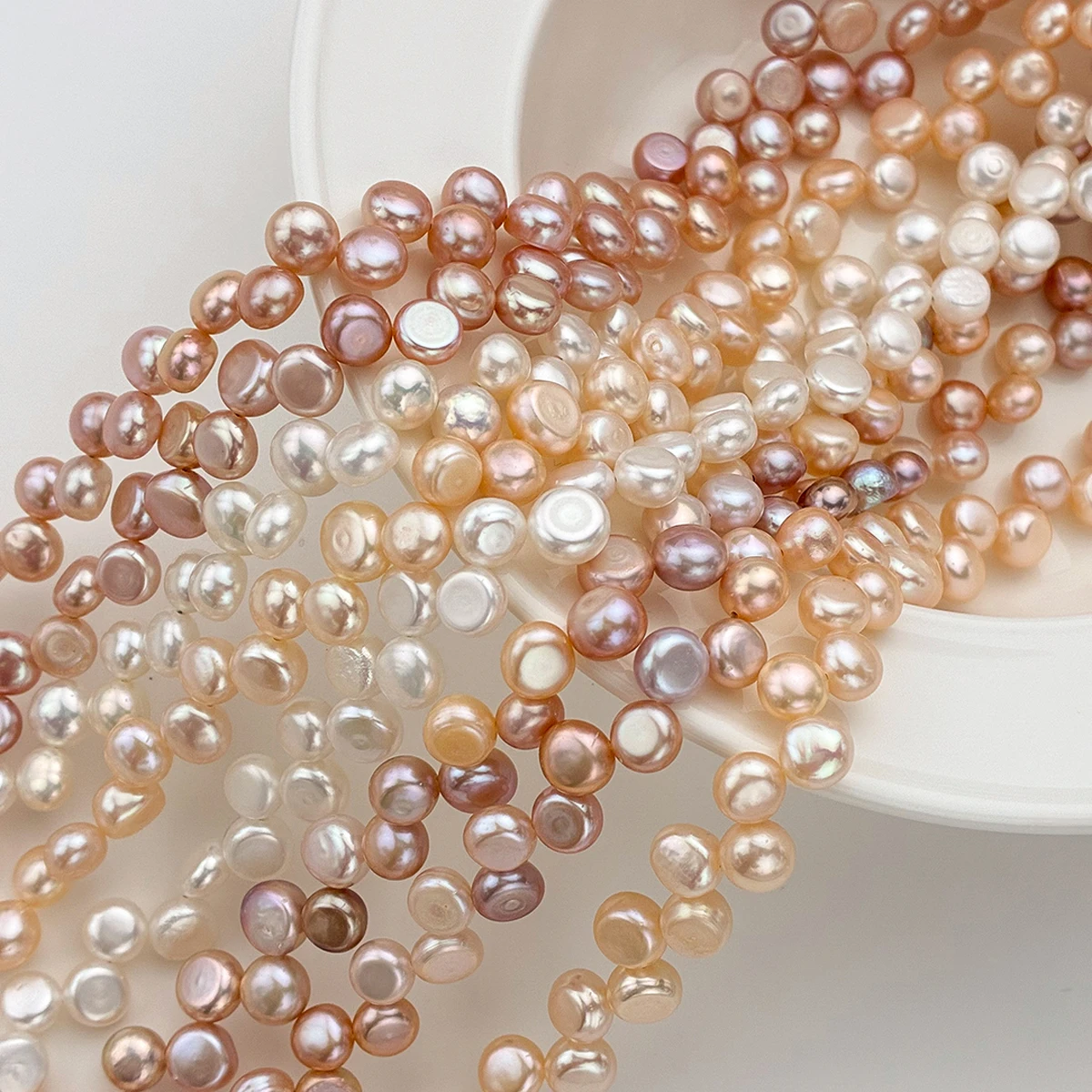 AAA 6.5-7.5mm Wheat Shaped Beads Natural Freshwater Pearls Semi-finished Bead for Jewelry Making DIY Necklace Bracelet Accessory