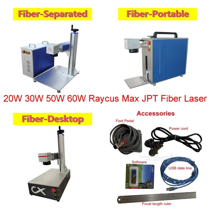 

Raycus JPT MAX Fiber Laser Metal Marking Machine 20W 30W 50W 60W Laser Cutting Machine For Engraver Business Card Silver Gold