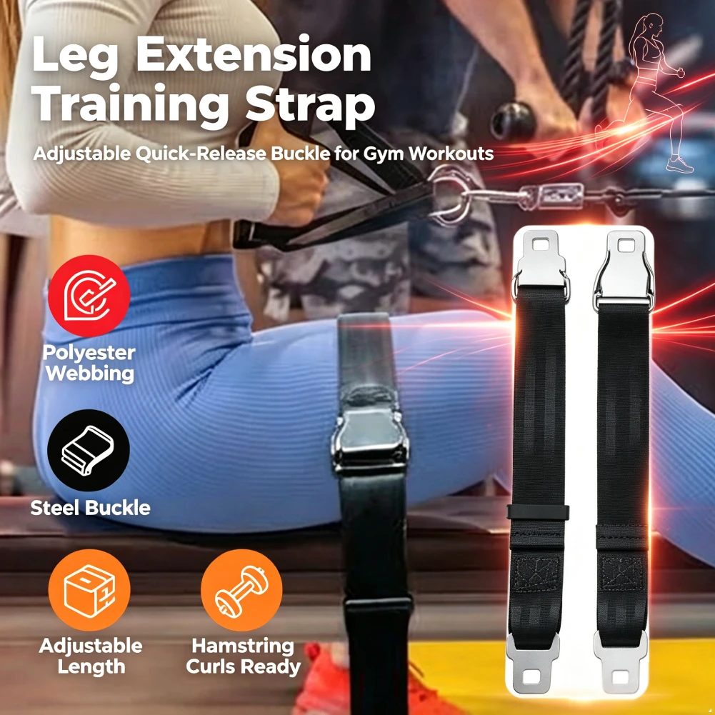 Nordic Curl Bench Belt with Quick-Release Buckle Nordic Curl Bench Stabiliser Strap Adjustable for Home Or Gym Training
