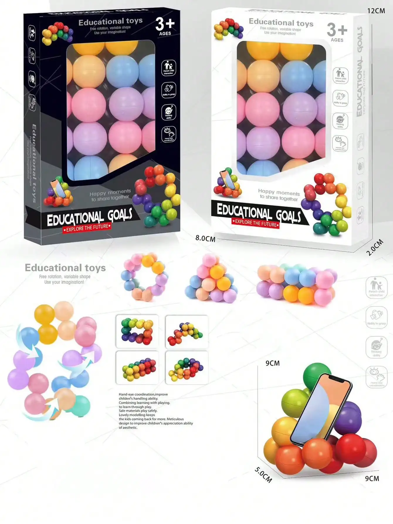 Jouets sensoriels pour l'autisme, pour enfants en bas âge, jouets de voyage autistes, boule de Puzzle, tdah, petit jouet silencieux, rembourrage de bas