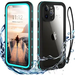 Red Pepper Waterproof Case for iPhone 11 12 13 14 15 Pro Max Plus Mini X XR XS Max Diving Swim Water Case