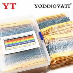 2600Pcs/lot 130 Values 1/4W 0.25W 1% Metal Film Resistors Assorted Pack Kit Set Lot Resistors Assortment Kits Fixed resistor