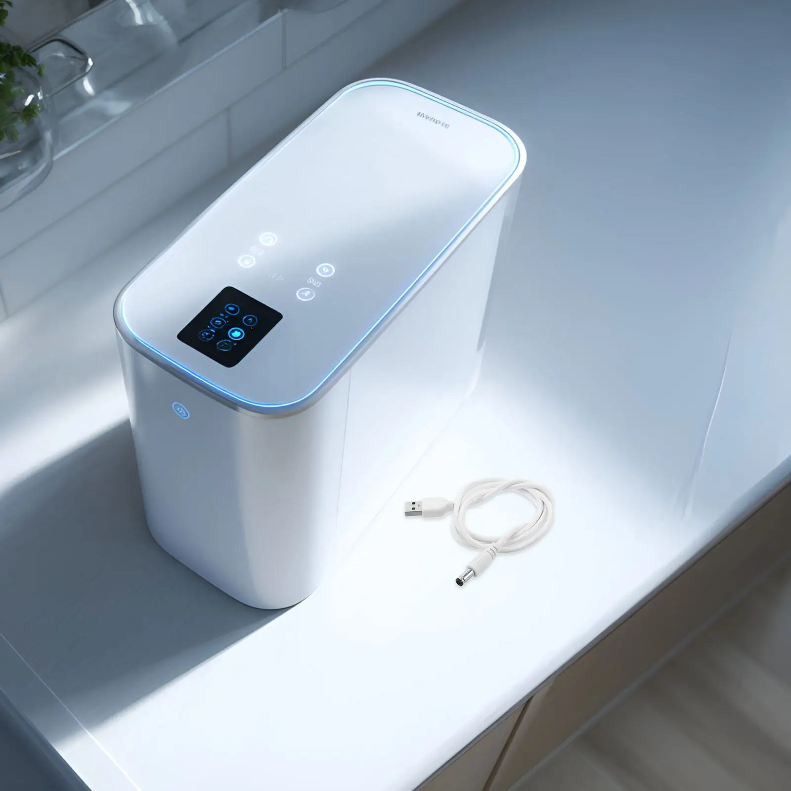 

Plastic USB Charging Cable for Smart Trash Can 5v1a Power Supply Cord Replacement Garbage Bin Line Universal Home Office