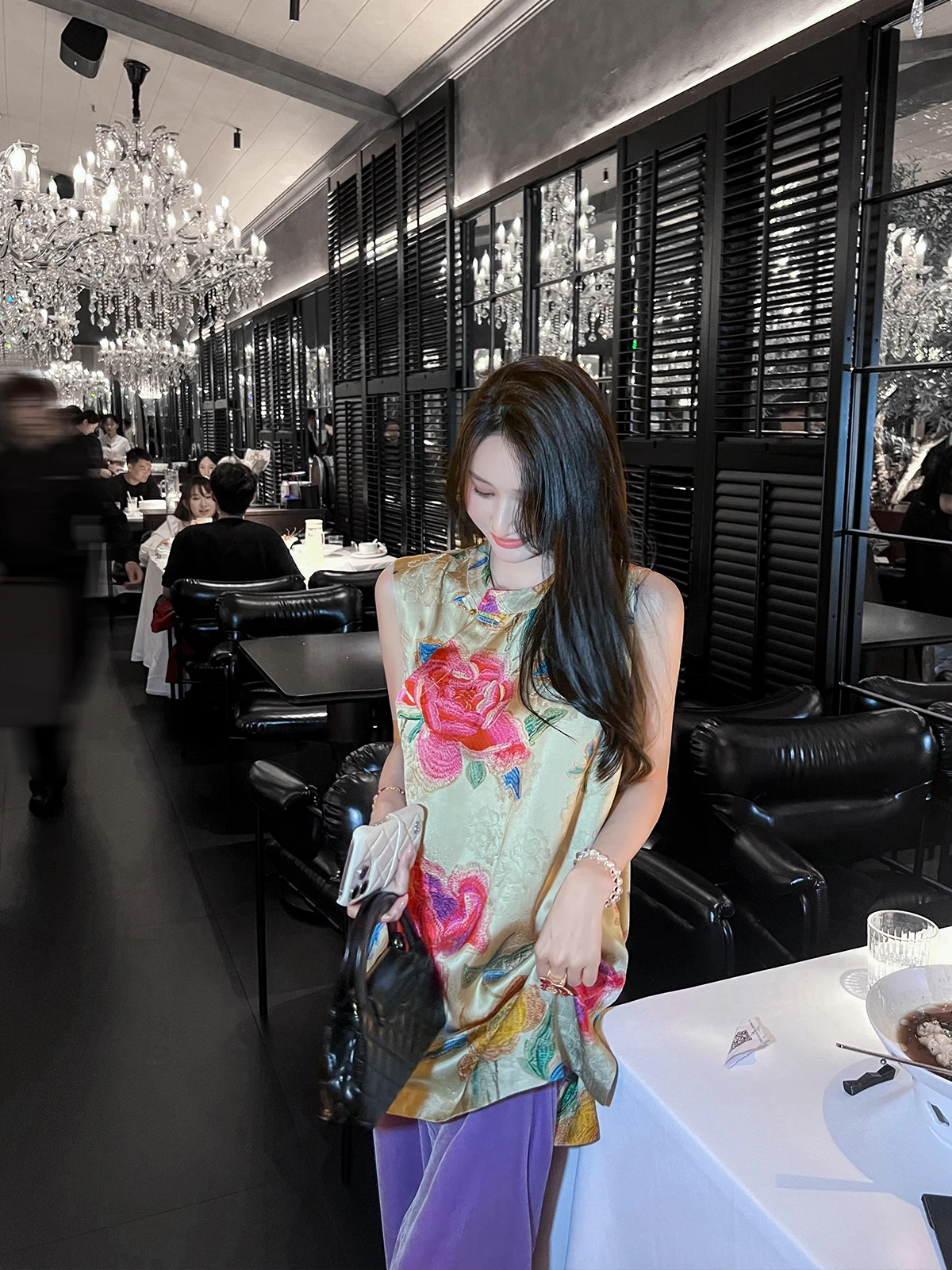 

Новая женская летняя блузка 2026 года в китайском стиле с принтом и пуговицами, свободного кроя, универсальная, для стройности и создания индивидуального образа