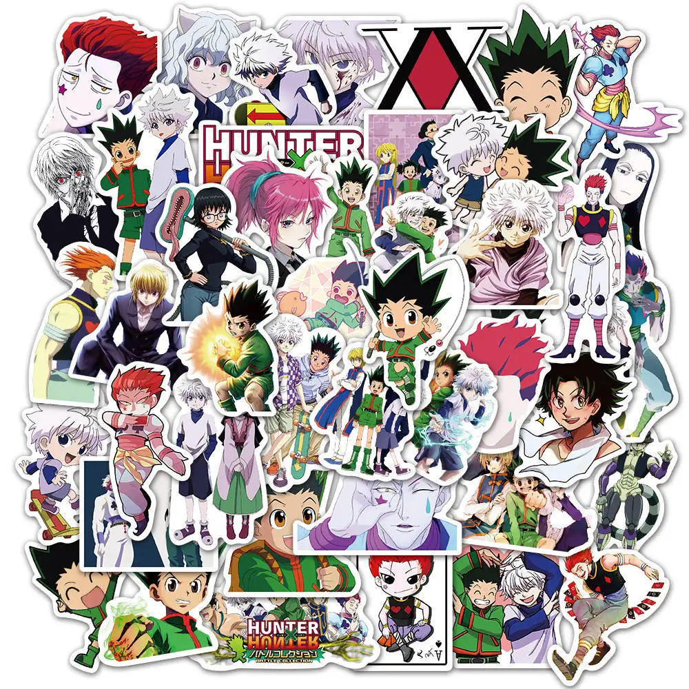 50pcs Full-Time Hunter Anime Sticker Toy Hunter X Hunter Character Decoration Graffiti Skateboard Motorcycle Phone Stickers