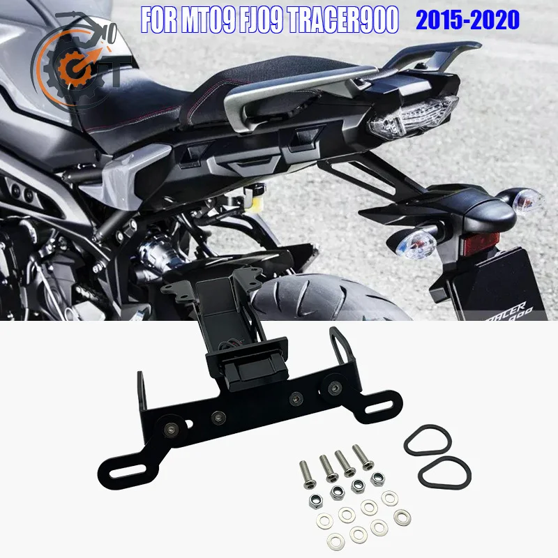For YAMAHA FJ09 FJ-09 MT-09 Tracer 900 2015-2020 Bracket Tail Tidy Fender Eliminator LED Light License Number Plate Frame Holder