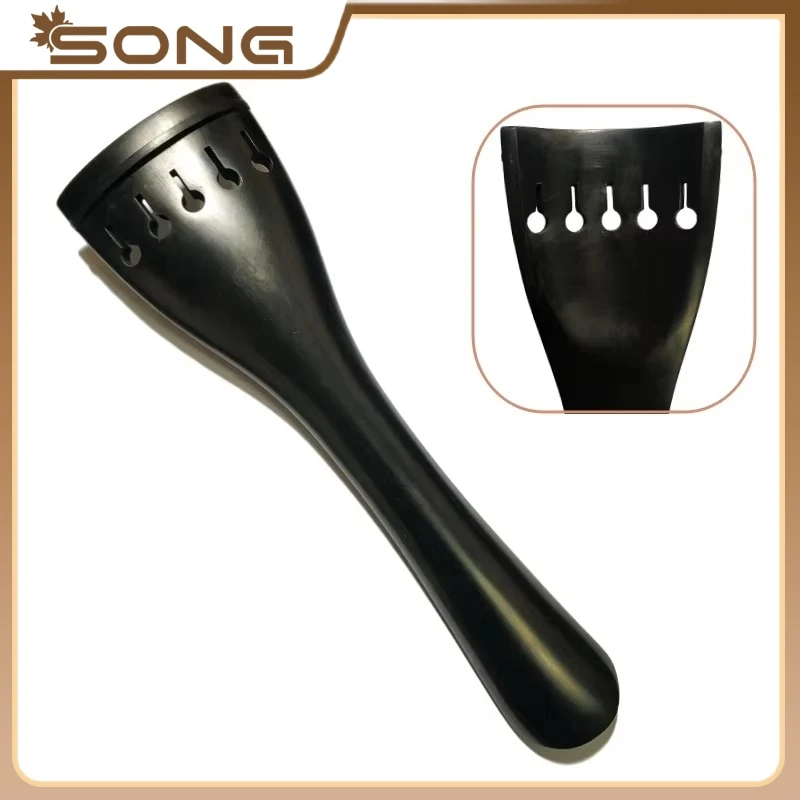 5 strings Double bass Ebony tailpieces 3/4 with tail gut Endline Tailcord Upright Bass Tailpiece bass parts accessories