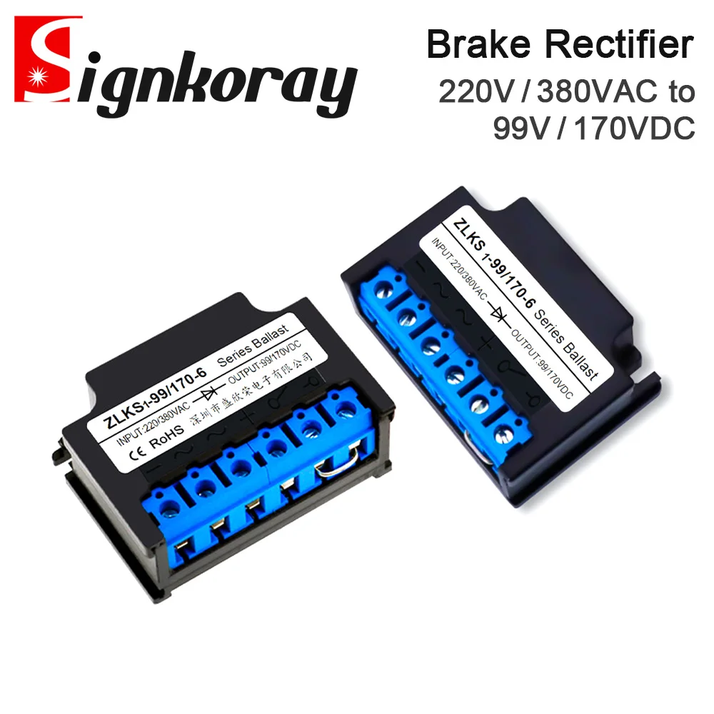 Raddrizzatore freno SignkoRay ZLKS1-99-6 Raddrizzatore da 220 V / 380 V CA a 99 V / 170 V CC Modulo freno di tenuta motore