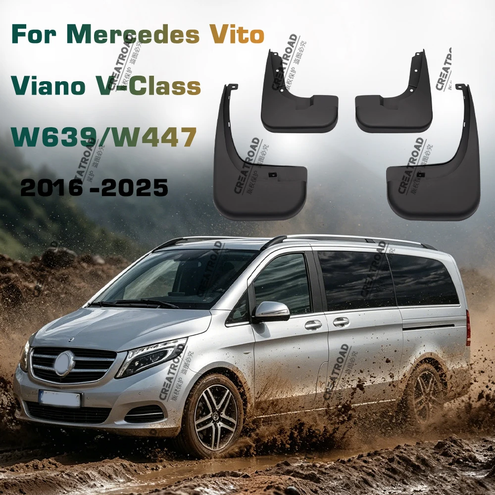 Für Mercedes Benz Vito Viano V-Klasse 2016 2017 2018 2019 -2025 W639 W447 Kotflügel Schmutzfänger Spritzschutz