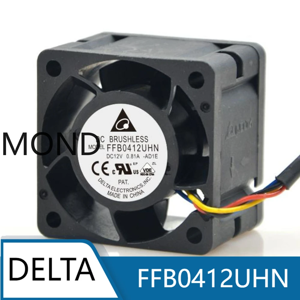 Delta FFB0412UHN 4028 Fan 12V 0.81A 4-wire PWM High Air Volume Server Cooling Fan