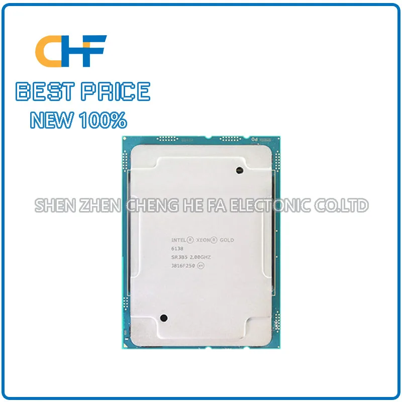 Gold 6138 20 Core 40 Thread 2.00GHz 125W LGA3647 CPU processor