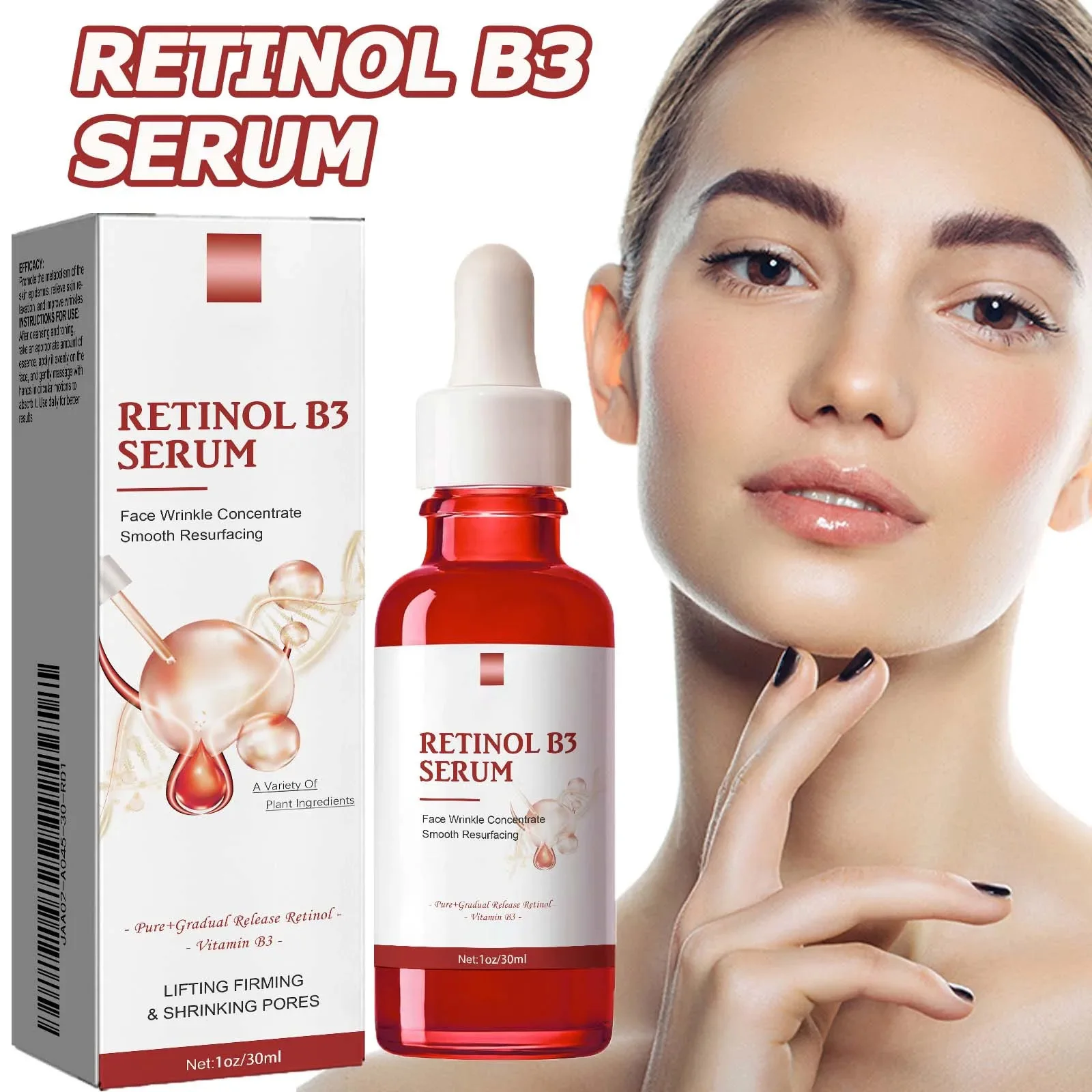 Remove W-rinkles Essence Anti A-ging Fade Fine Line Lifting Firming Repair Smooth Moisturizing Nourish Tighten Retinol B3 Serum