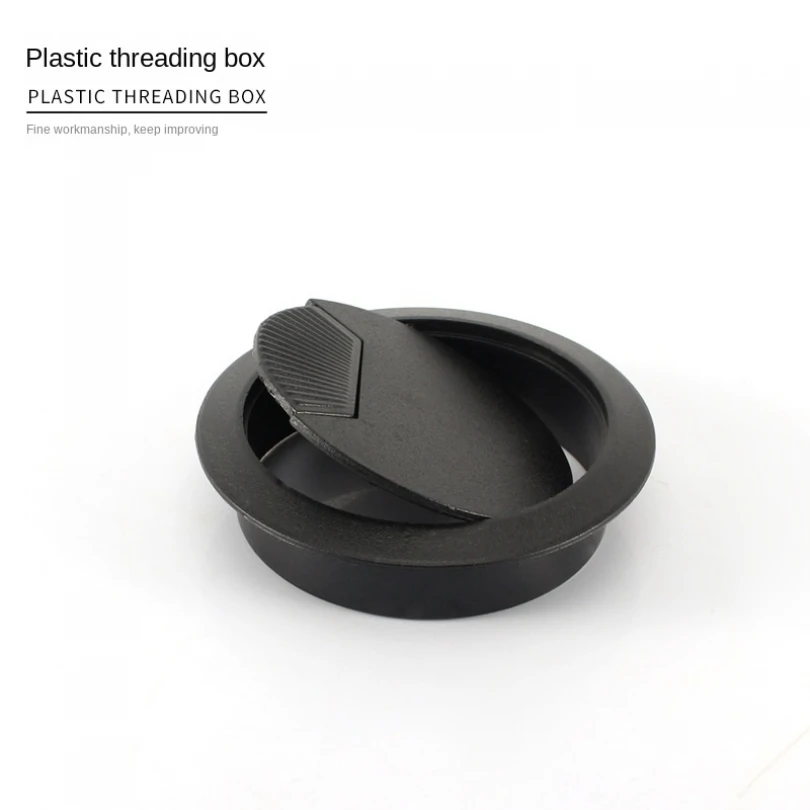 60mm Wire Hole Covers Desk Table Plastic Cable Hole Cover PC Computer Desk Round Wire Tidy Grommet Table Cable Fastener