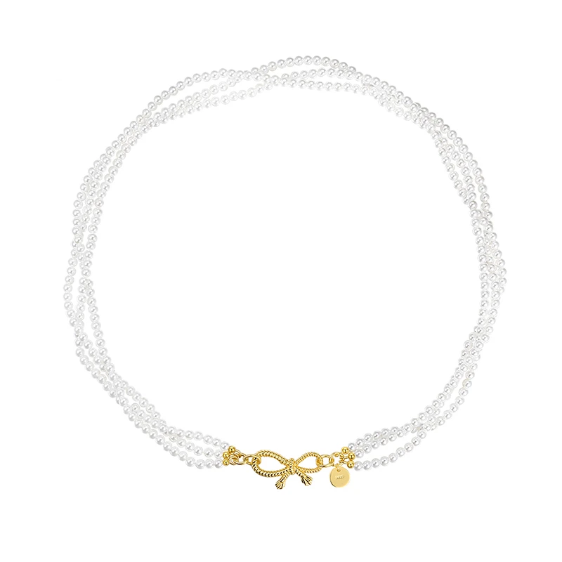 CDE YN1001 Fine Jewelry 925 Silver Wholesale 18K Gold Plated Necklace Women Pearl Choker For Gift