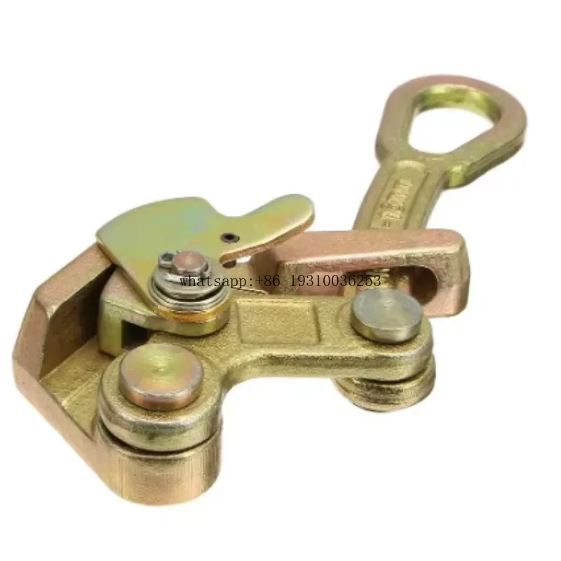 

1 Ton Wire Rope Jaw Clamp Multifunctional Electricity Cable Grip Pulling Non-Slip Haven Mini Tightening Tool Carbon Steel