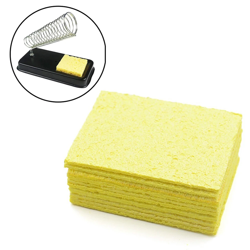 Brand New Cleaning Sponges Soldering Iron Tips 10PCS For PCB Components Clean High Temperature Resistant Replacement