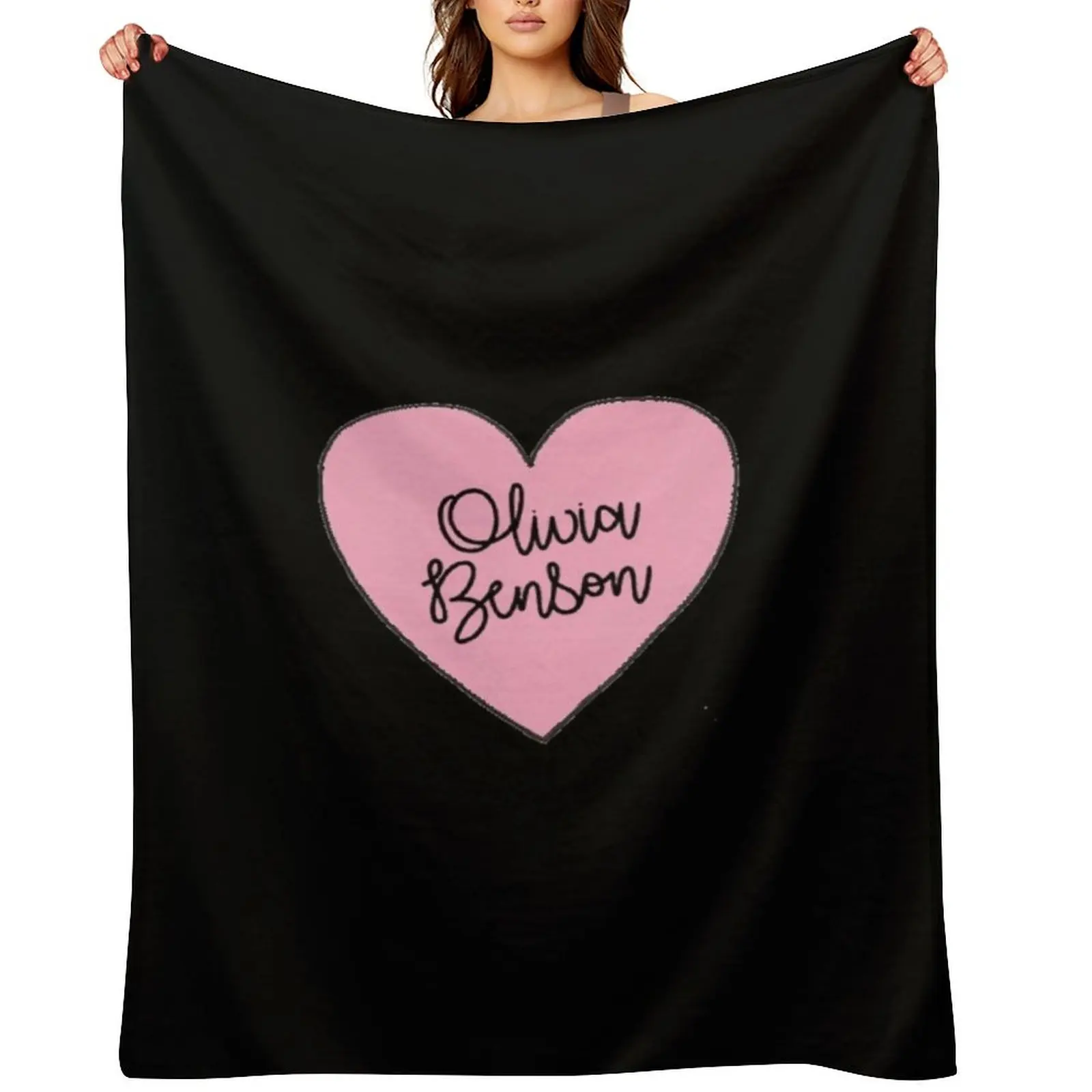 

Olivia Benson Heart Sticker Throw Blanket Hair cosplay anime Travel Blankets