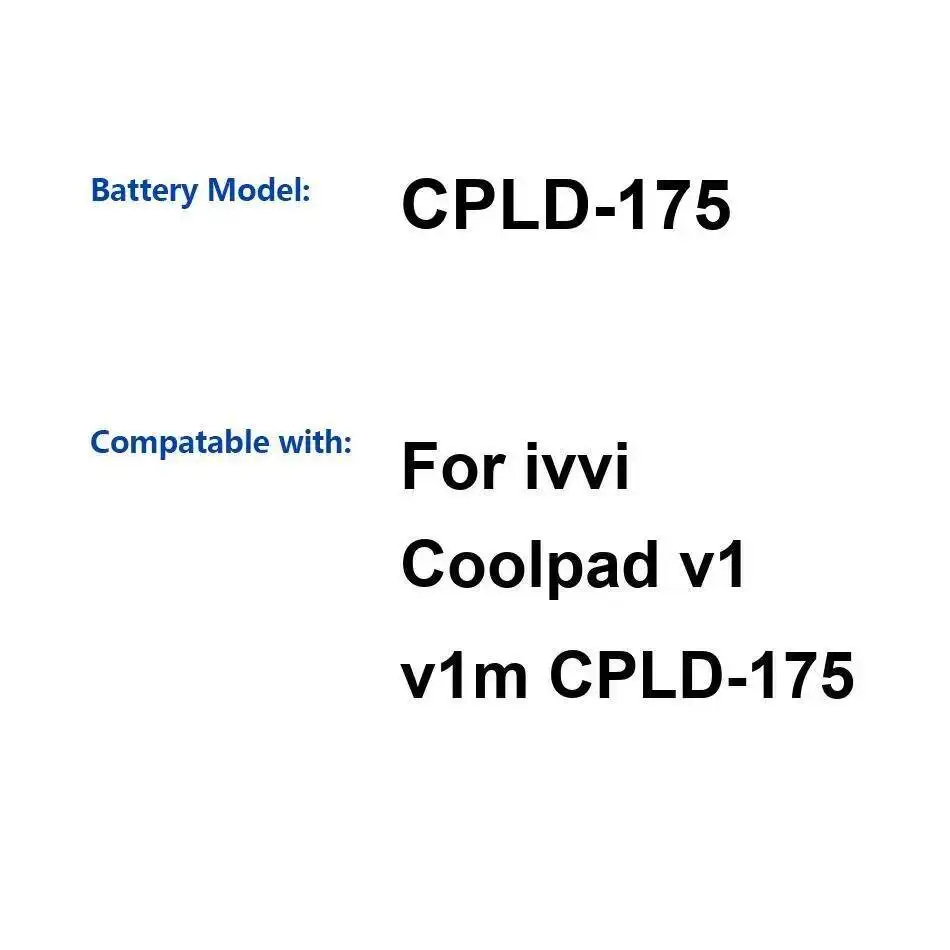 

Стабильный аккумулятор Cpld-175 для Coolpad V1 V1M 2500 мАч с высокой совместимостью для мобильного телефона