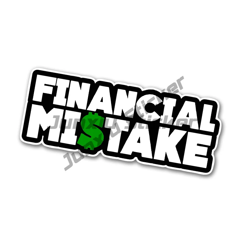 

Jump Time Financial Mistake JDM Funny Car Sticker Decal Tuner Window Decal Laptop Bumper Car Accessories