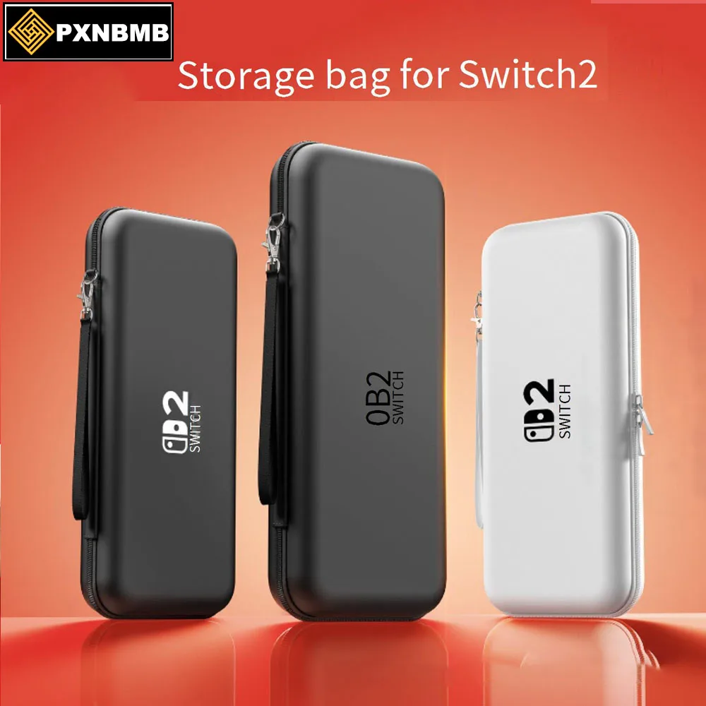 Storage Bag for Nintnedo Switch 2 Portable Hard Carrying Case Shockproof PU Cover for Switch 2 Game Console Accessories Travel