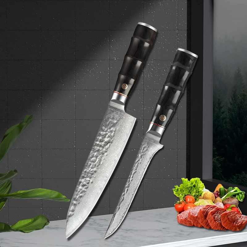 67 Layer Damascus Steel Kitchen Knives Japanese Chef Knife Boning Knife Professional Meat Cleaver Filleting Knife Sushi Cutter