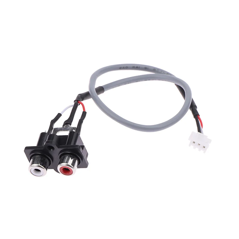 Audio Signal Cable 2 RCA TO XH2.54MM-3PIN Audio Input Socket 30CM Line Length Extended Sound Signal Interface For Panel