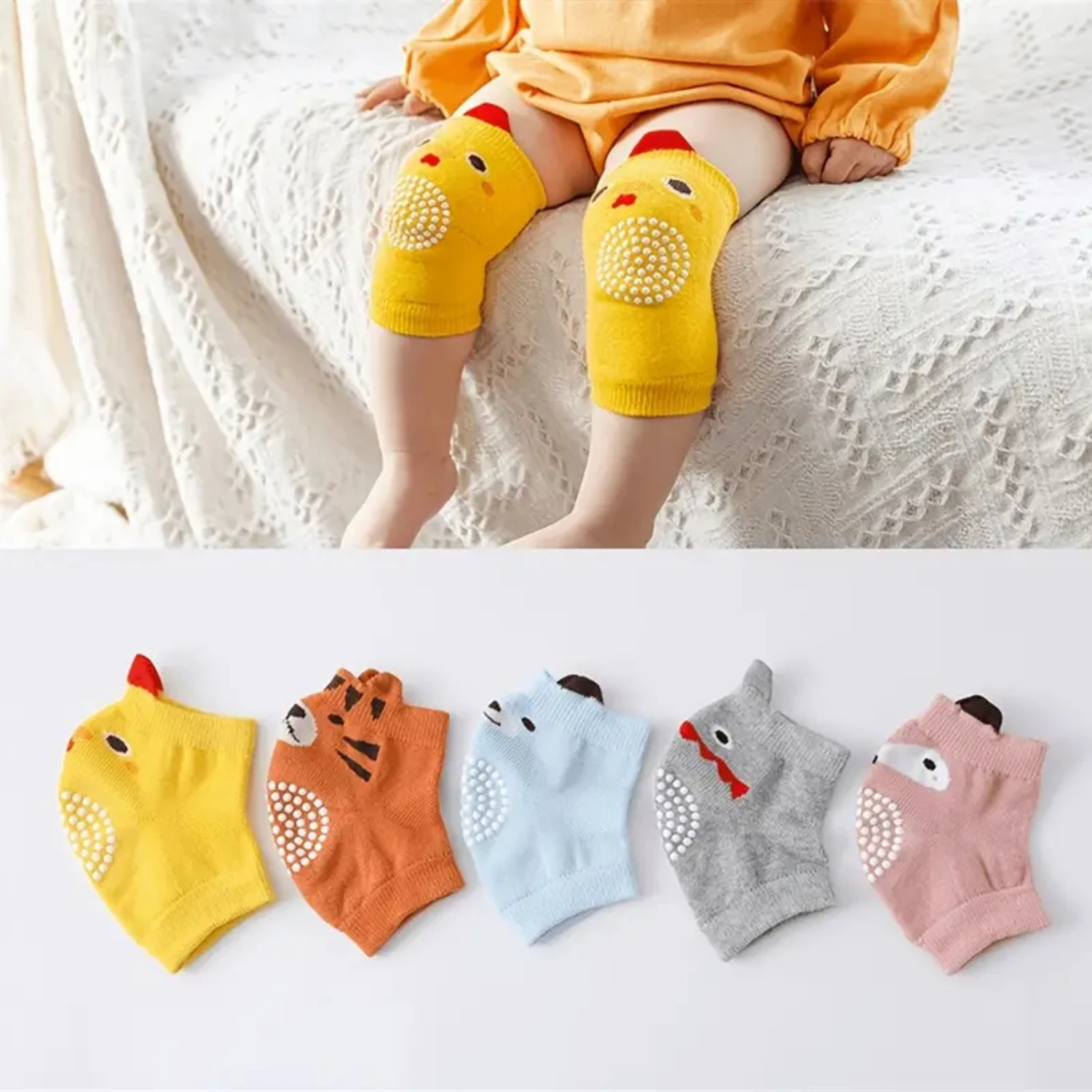 

Essential Adjustable, Comfortable, and Breathable Anti-Slip Baby Knee Pads - Protect Your Babys Knees during Walking and Crawli