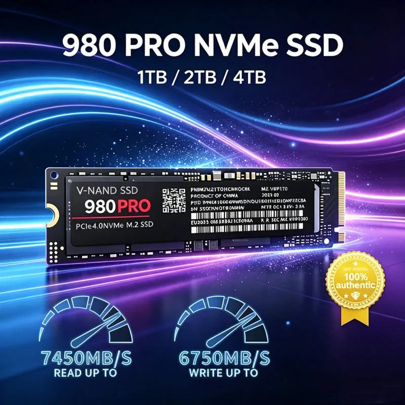 Gaming SSD 980Pro M.2 NVMe PCIe Gen4.0 X4 2280 3D NAND TLC 1TB 2TB 4TB 8TB Internal Storage For PS5 Laptop PC