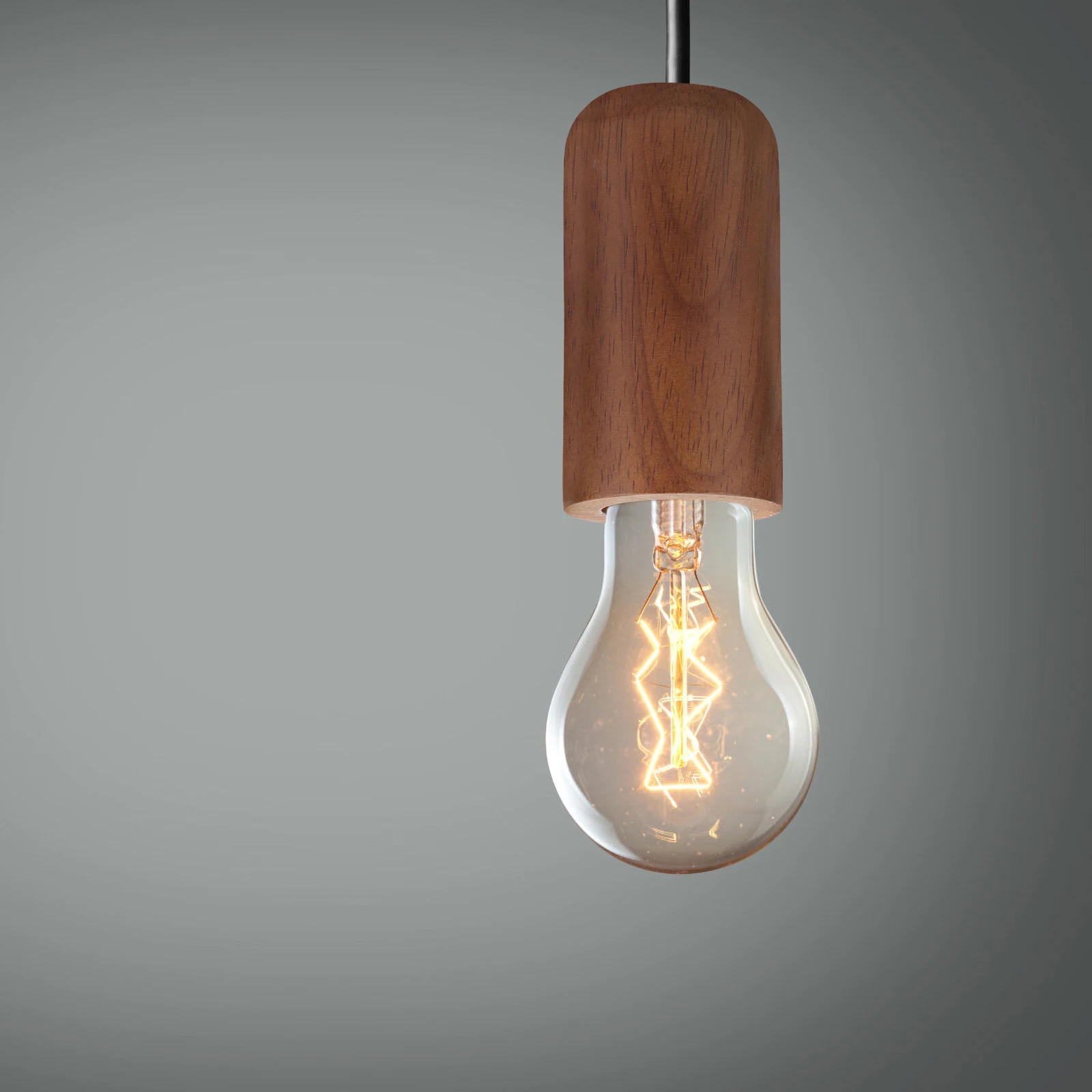 

Wooden E27 Lamp Cup Base Handmade Unique DIY Lamp Holder Cup Natural Material Easy Install Exquisite Workmanship