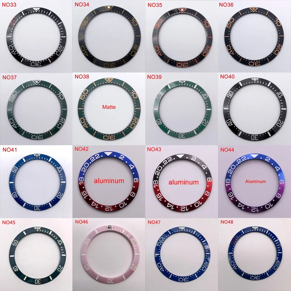 38mm Watch Ring High Quality Ceramic Bezel Insert for 40mm Watch Case Accessories Inner diameter 30.5mm