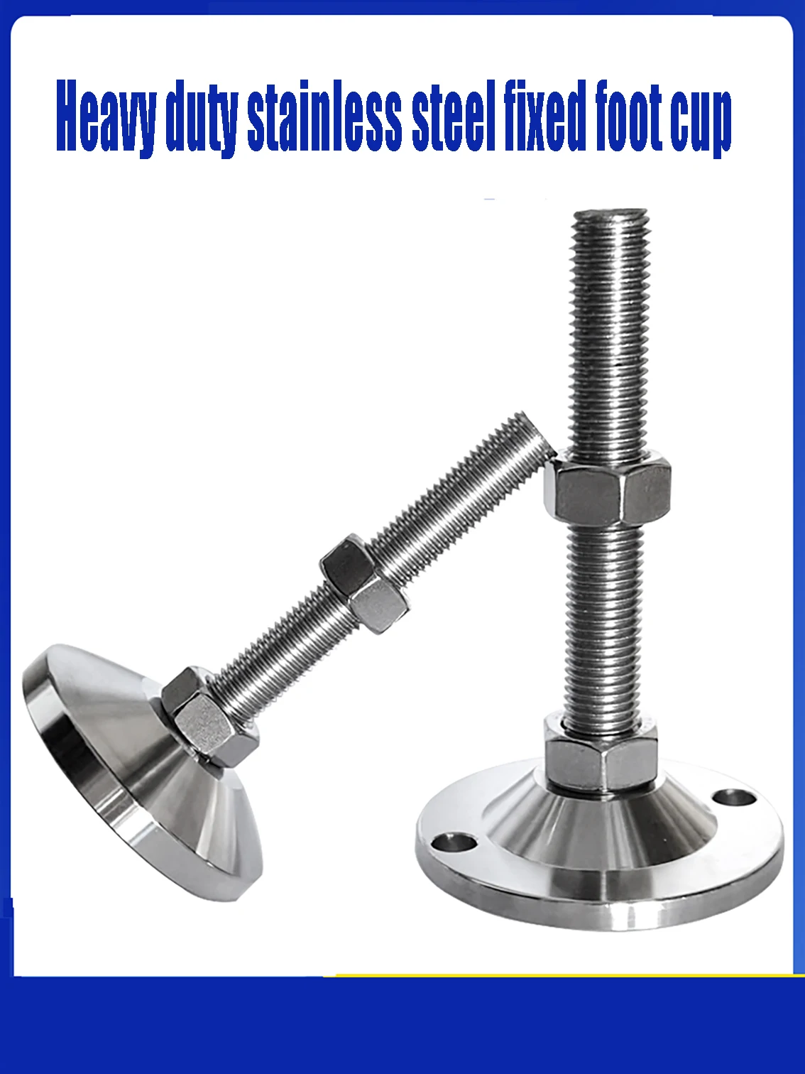 

1PCS Heavy 304 Stainless Steel Fixed Adjustable Foot Base 80mm Suitable For Tables Chairs Cabinets And Leveling Foot Workbenches
