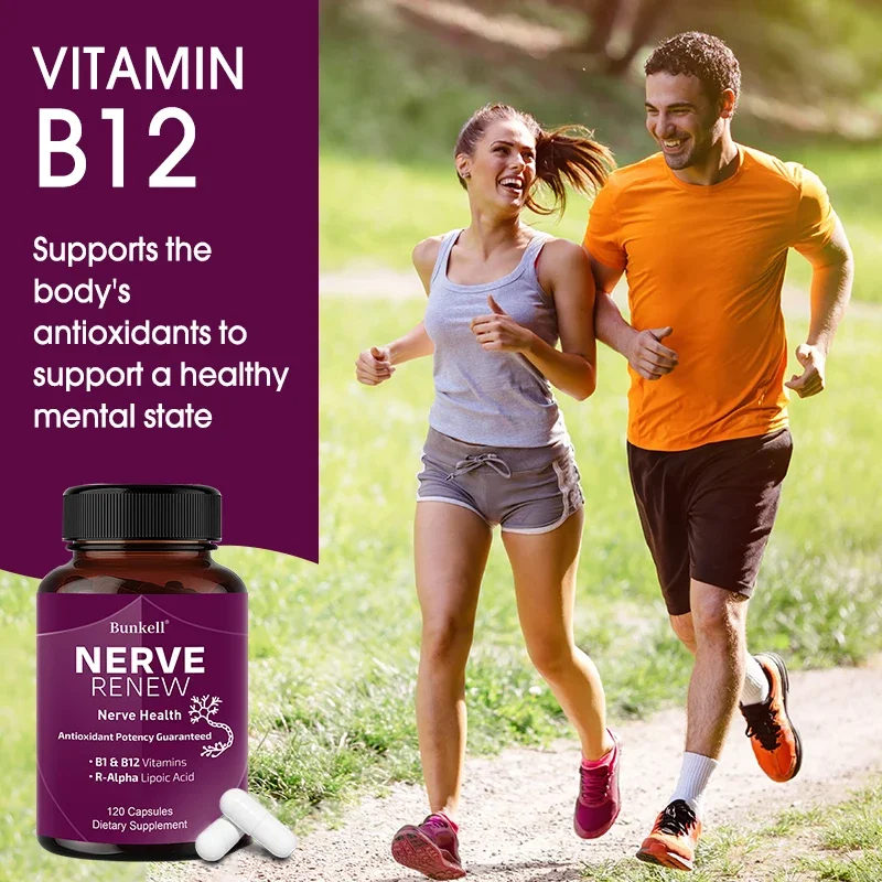 Advanced Nerve Support - Natural Nerve Support with R-Alpha Lipoic Acid and Vitamin B Complex - 120 Capsules - Antioxidant