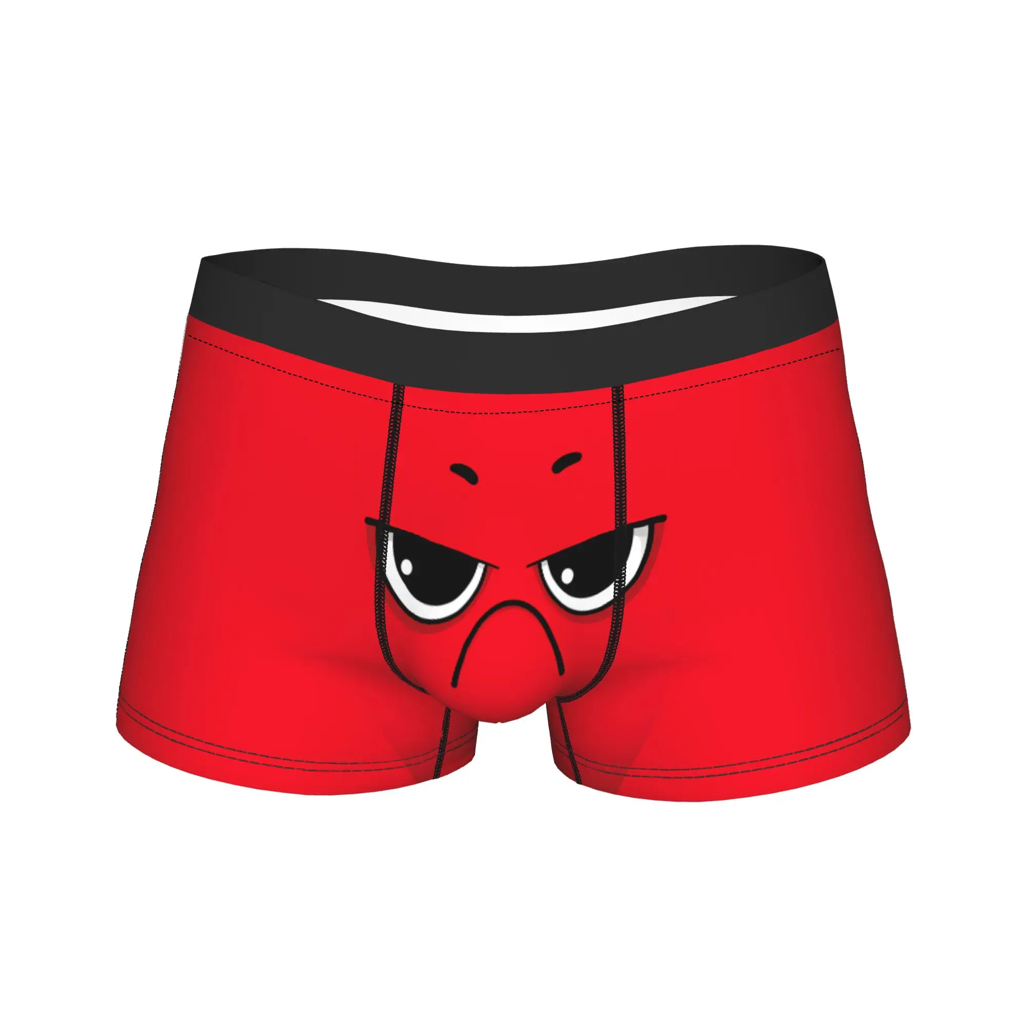 An Angry Looking Face Funny Meme Underwear  Novelty Panties Custom DIY Boxer Brief For Male 3D Pouch Plus Size Boxer Shorts